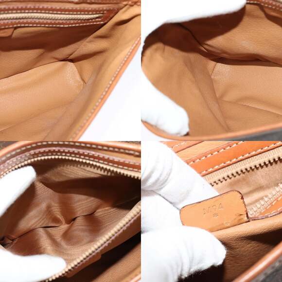 CELINE Macadam Canvas Shoulder Bag Pvc Leather Brown Gold - Picture 12 of 12